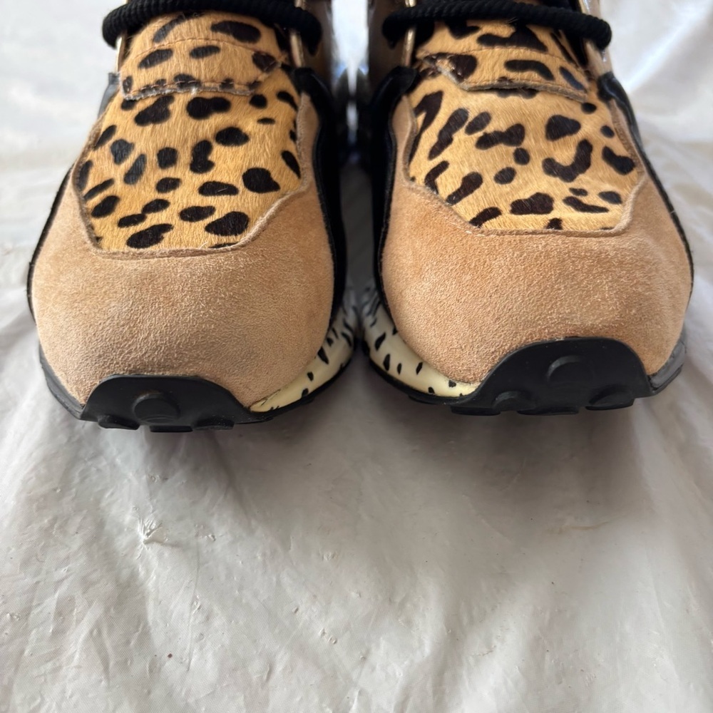 Steve Madden Cliff wedge Animal Print Sneakers SZ 7.5 Worn 1X Indoors - Picture 6 of 16